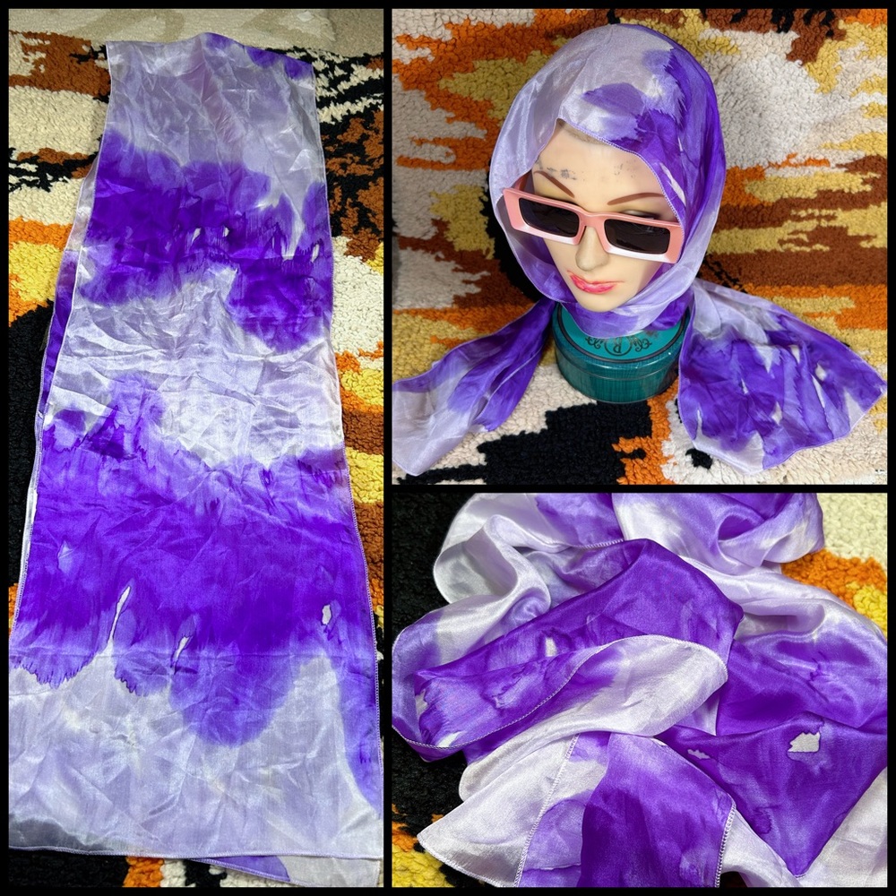 Beautiful, SANDRA GODFREY, hand painted silk scarf!!